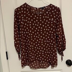 Women's Brown Floral Top